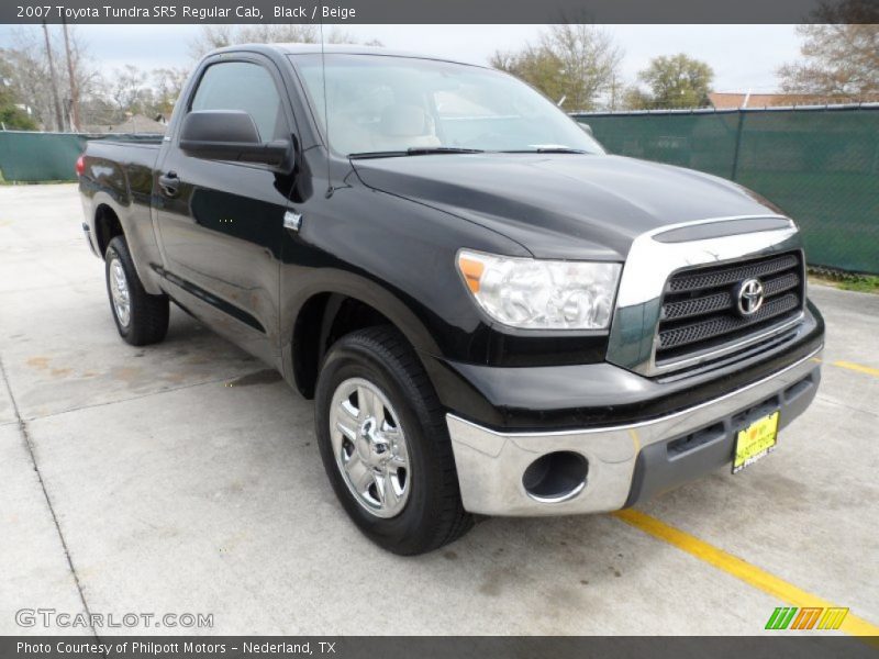 Black / Beige 2007 Toyota Tundra SR5 Regular Cab