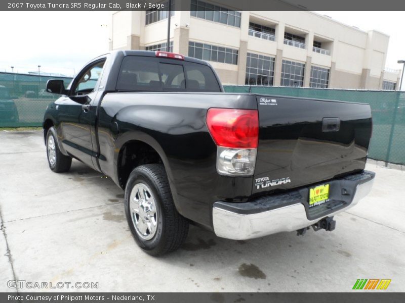 Black / Beige 2007 Toyota Tundra SR5 Regular Cab
