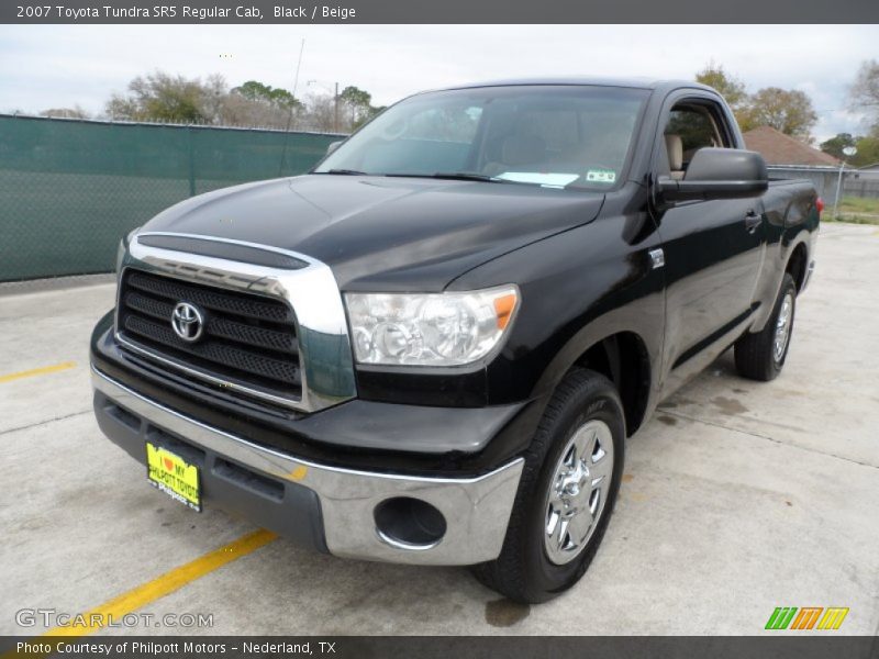 Black / Beige 2007 Toyota Tundra SR5 Regular Cab
