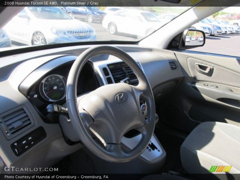 Platinum Silver / Gray 2008 Hyundai Tucson SE 4WD