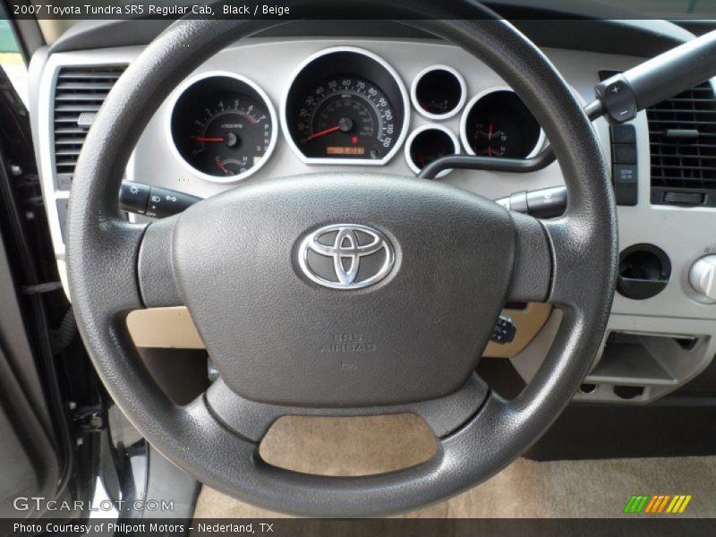 Black / Beige 2007 Toyota Tundra SR5 Regular Cab