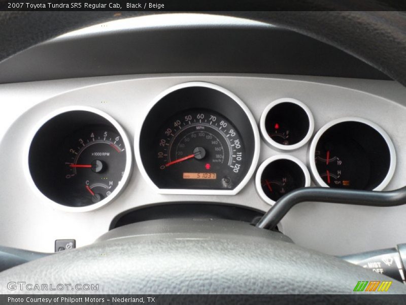Black / Beige 2007 Toyota Tundra SR5 Regular Cab