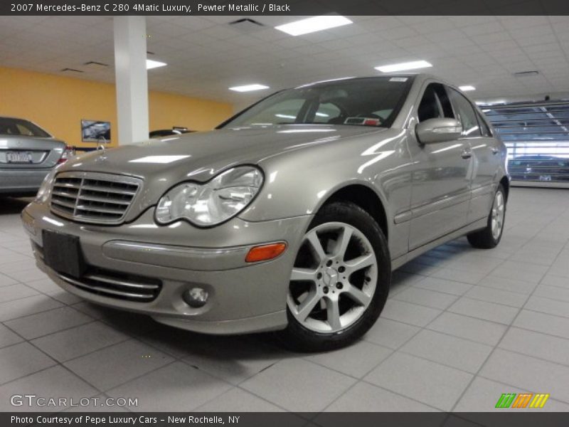 Pewter Metallic / Black 2007 Mercedes-Benz C 280 4Matic Luxury