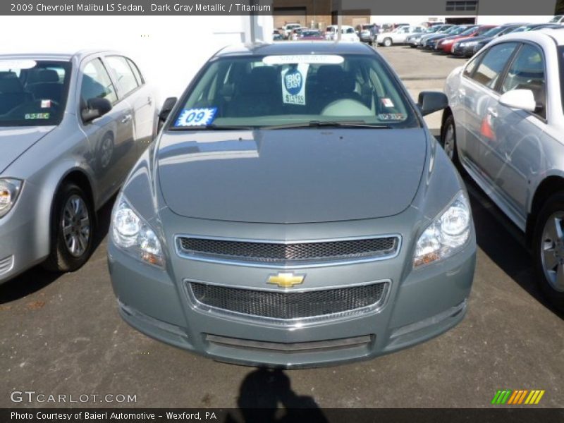 Dark Gray Metallic / Titanium 2009 Chevrolet Malibu LS Sedan
