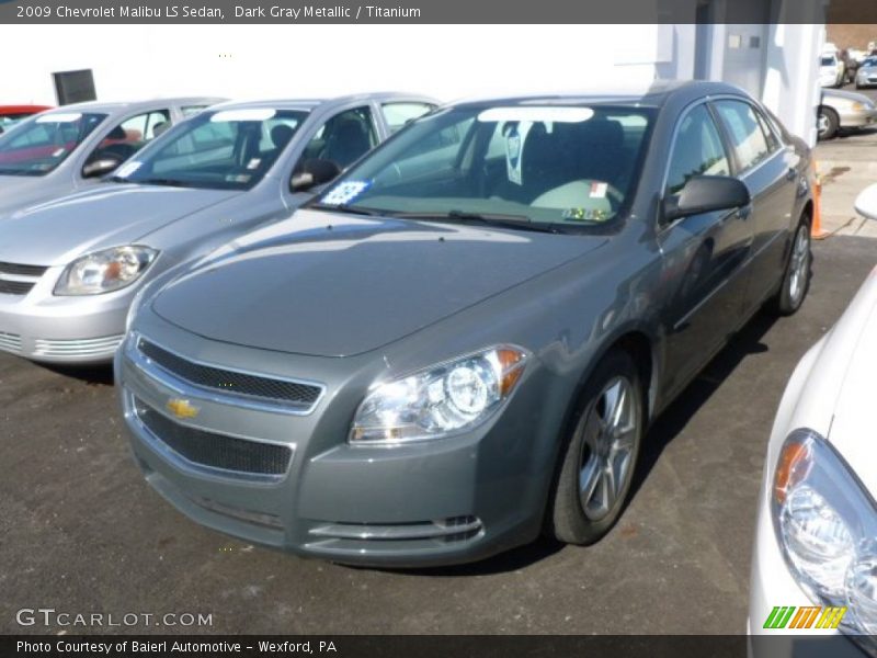 Dark Gray Metallic / Titanium 2009 Chevrolet Malibu LS Sedan