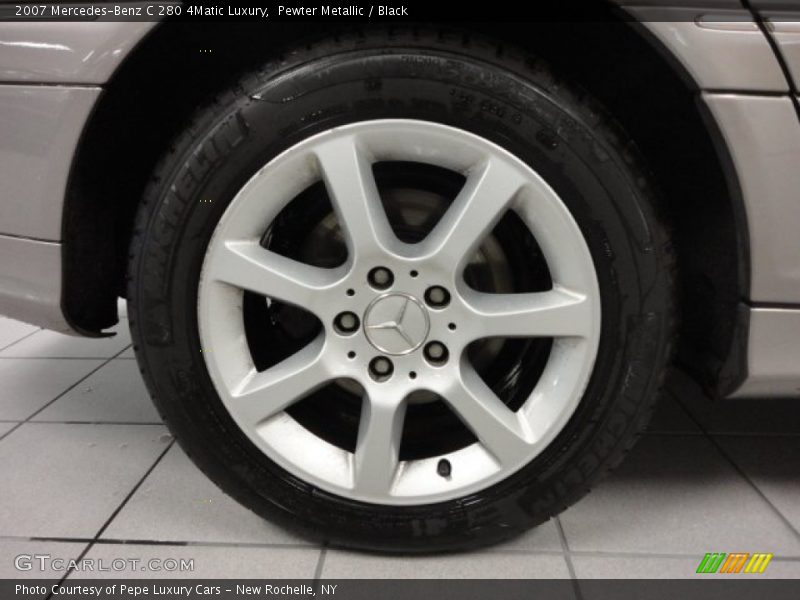 Pewter Metallic / Black 2007 Mercedes-Benz C 280 4Matic Luxury