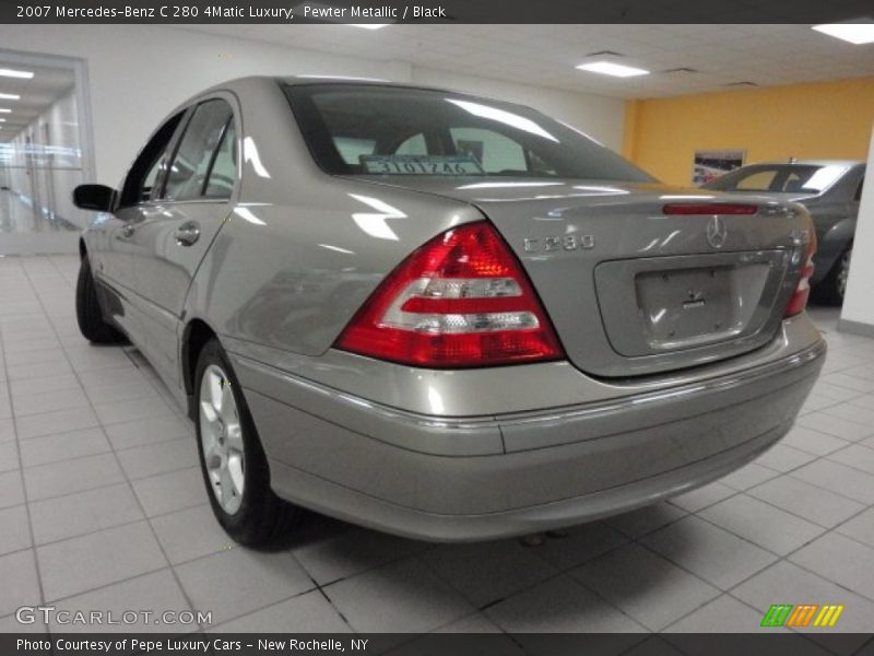 Pewter Metallic / Black 2007 Mercedes-Benz C 280 4Matic Luxury