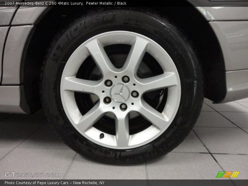 Pewter Metallic / Black 2007 Mercedes-Benz C 280 4Matic Luxury