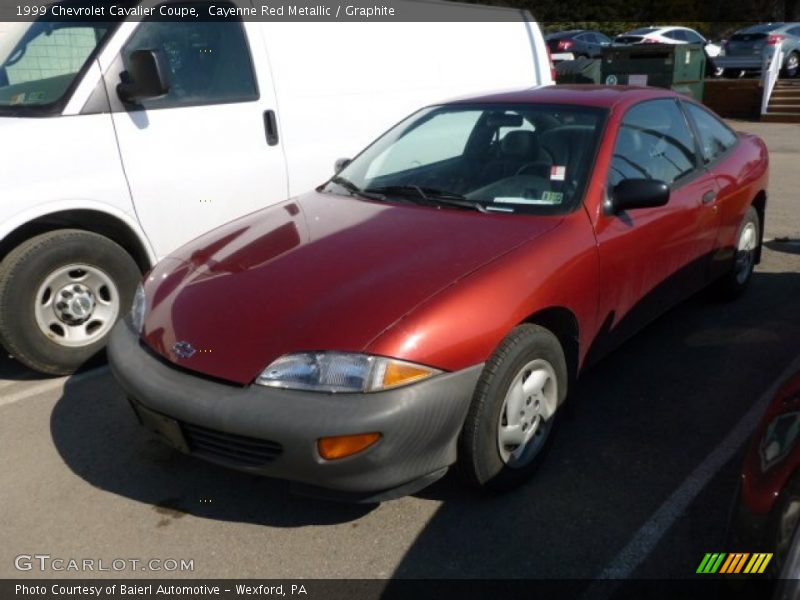 Cayenne Red Metallic / Graphite 1999 Chevrolet Cavalier Coupe