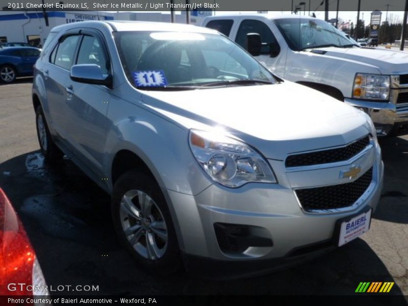 Silver Ice Metallic / Light Titanium/Jet Black 2011 Chevrolet Equinox LS