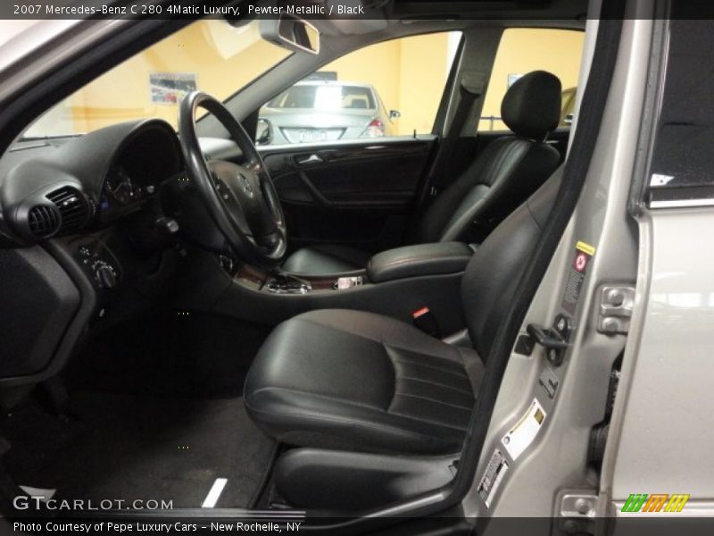 Pewter Metallic / Black 2007 Mercedes-Benz C 280 4Matic Luxury