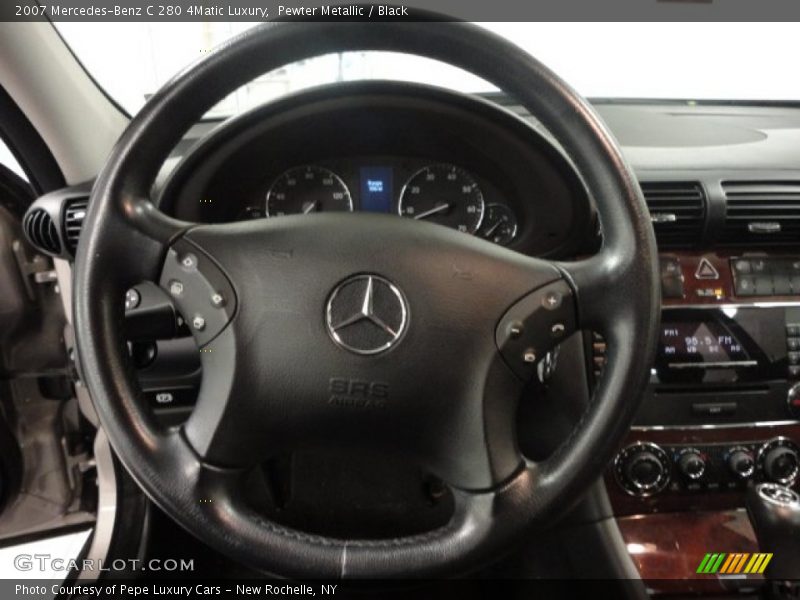 Pewter Metallic / Black 2007 Mercedes-Benz C 280 4Matic Luxury