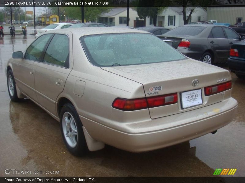 Cashmere Beige Metallic / Oak 1998 Toyota Camry LE V6