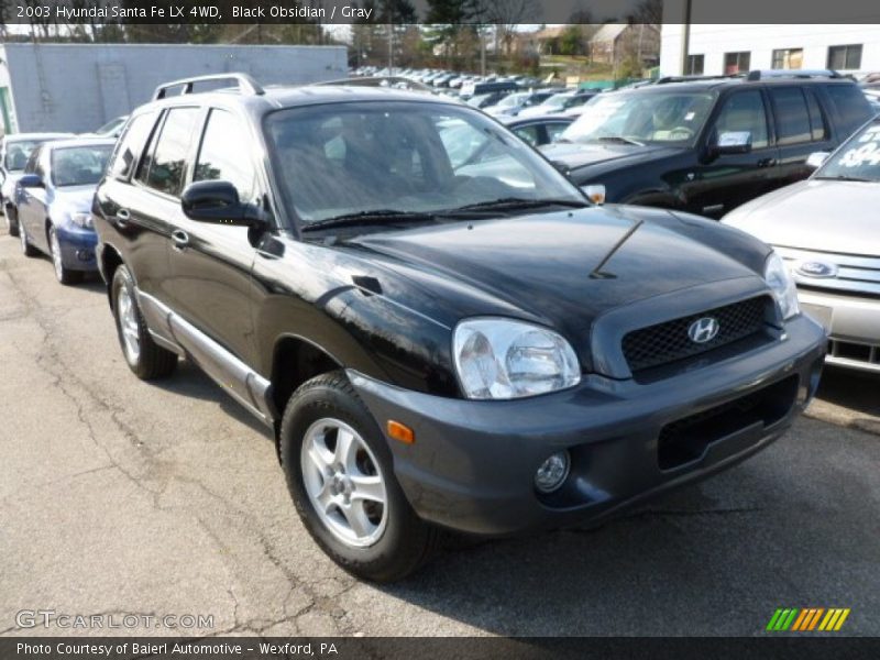 Black Obsidian / Gray 2003 Hyundai Santa Fe LX 4WD