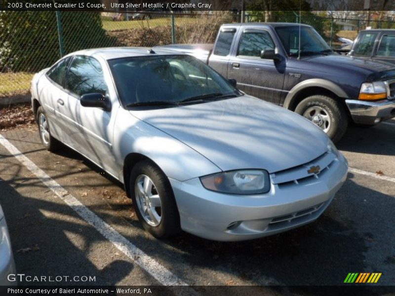 Ultra Silver Metallic / Graphite Gray 2003 Chevrolet Cavalier LS Coupe