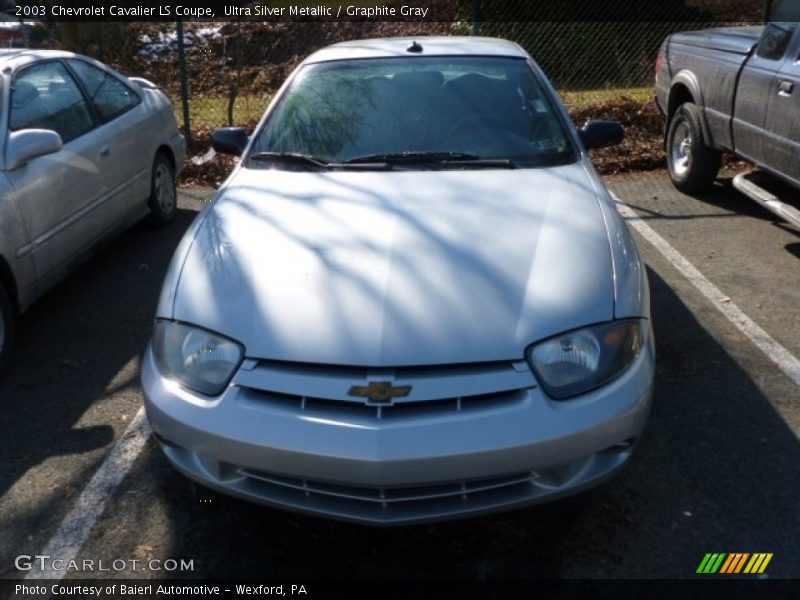 Ultra Silver Metallic / Graphite Gray 2003 Chevrolet Cavalier LS Coupe