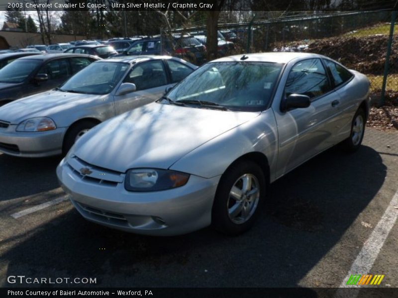 Ultra Silver Metallic / Graphite Gray 2003 Chevrolet Cavalier LS Coupe