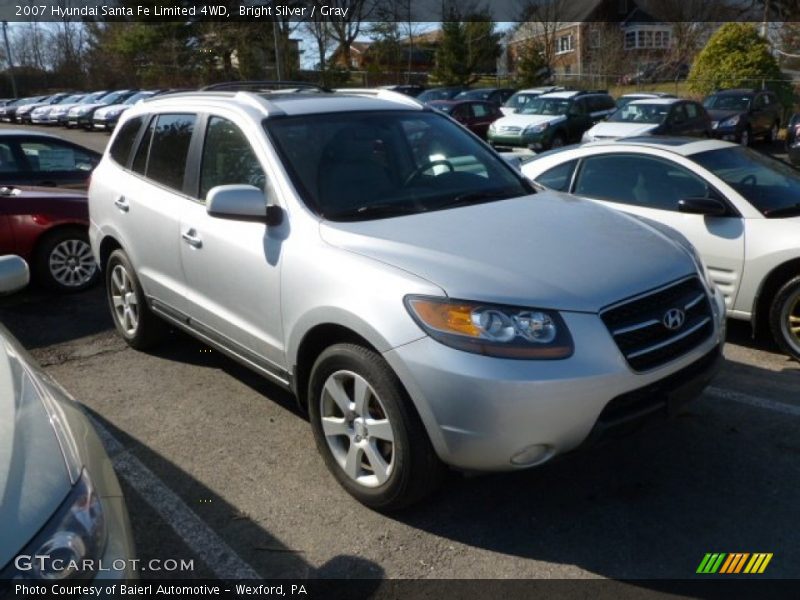 Bright Silver / Gray 2007 Hyundai Santa Fe Limited 4WD