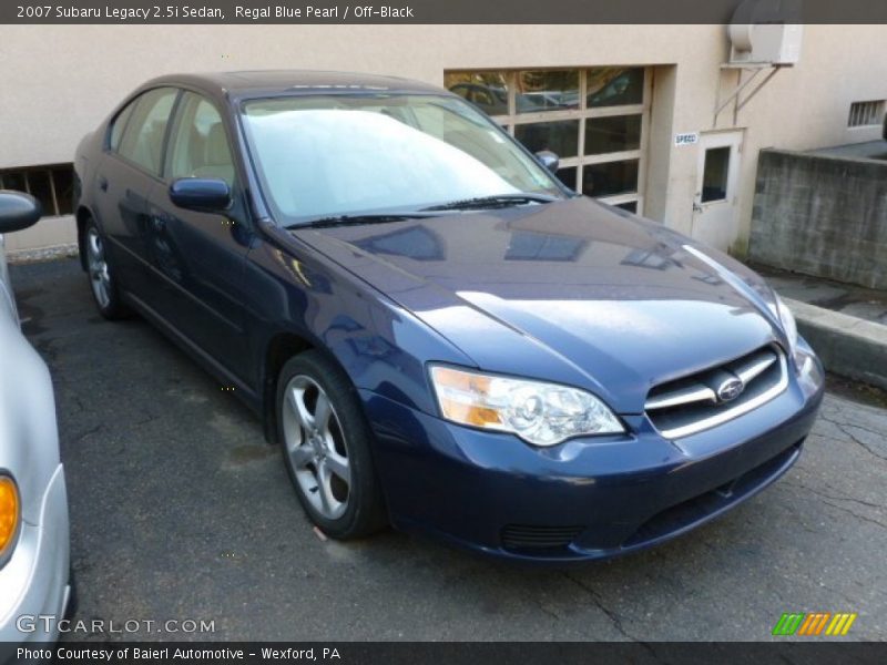 Regal Blue Pearl / Off-Black 2007 Subaru Legacy 2.5i Sedan