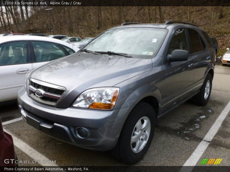 Alpine Gray / Gray 2009 Kia Sorento LX 4x4