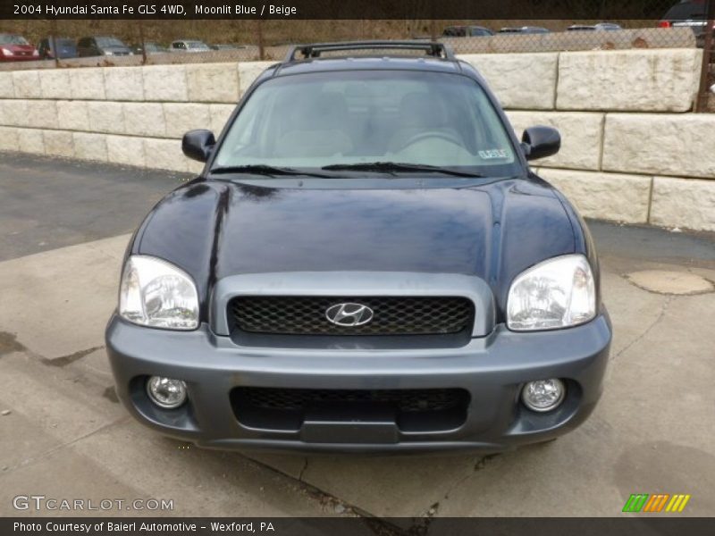Moonlit Blue / Beige 2004 Hyundai Santa Fe GLS 4WD
