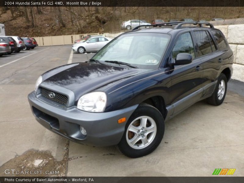 Moonlit Blue / Beige 2004 Hyundai Santa Fe GLS 4WD