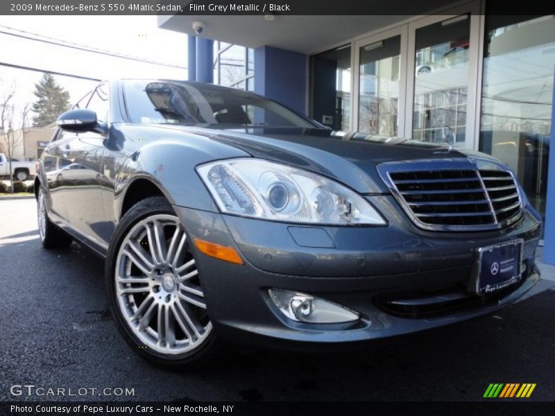 Flint Grey Metallic / Black 2009 Mercedes-Benz S 550 4Matic Sedan