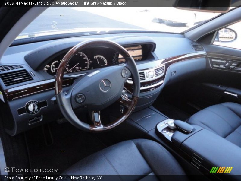 Flint Grey Metallic / Black 2009 Mercedes-Benz S 550 4Matic Sedan