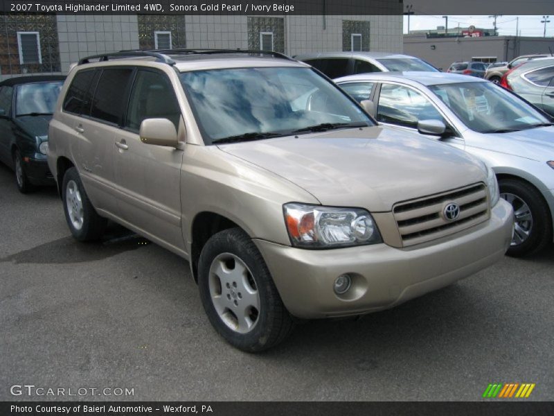 Sonora Gold Pearl / Ivory Beige 2007 Toyota Highlander Limited 4WD