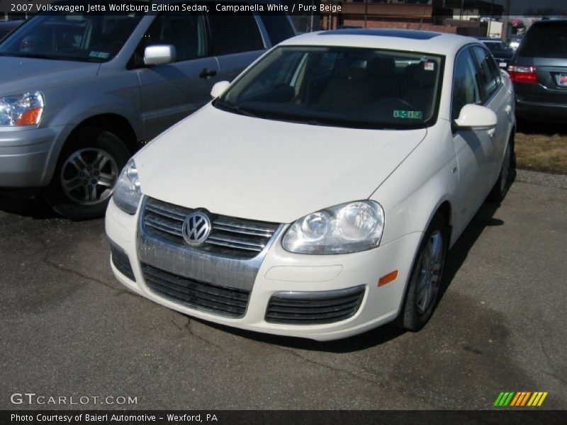 Campanella White / Pure Beige 2007 Volkswagen Jetta Wolfsburg Edition Sedan