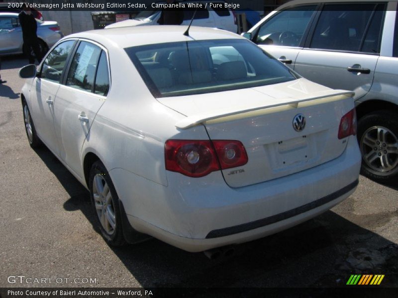Campanella White / Pure Beige 2007 Volkswagen Jetta Wolfsburg Edition Sedan