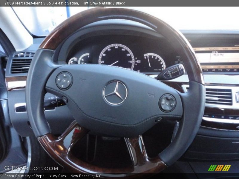 Flint Grey Metallic / Black 2009 Mercedes-Benz S 550 4Matic Sedan