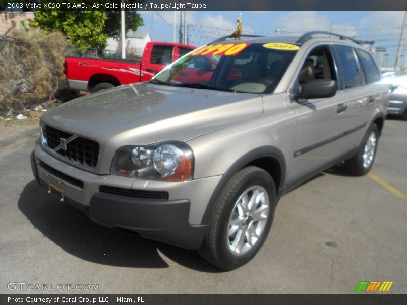 Ash Gold Metallic / Taupe/Light Taupe 2003 Volvo XC90 T6 AWD