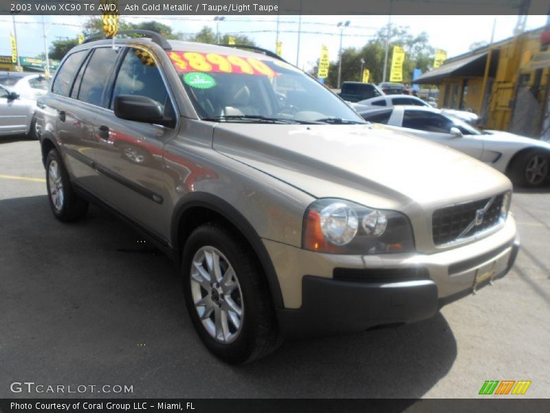 Ash Gold Metallic / Taupe/Light Taupe 2003 Volvo XC90 T6 AWD