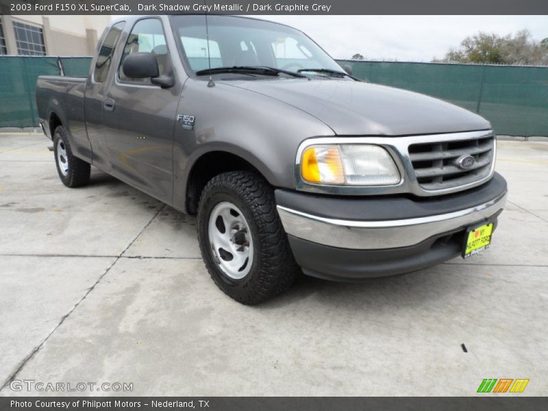 Dark Shadow Grey Metallic / Dark Graphite Grey 2003 Ford F150 XL SuperCab