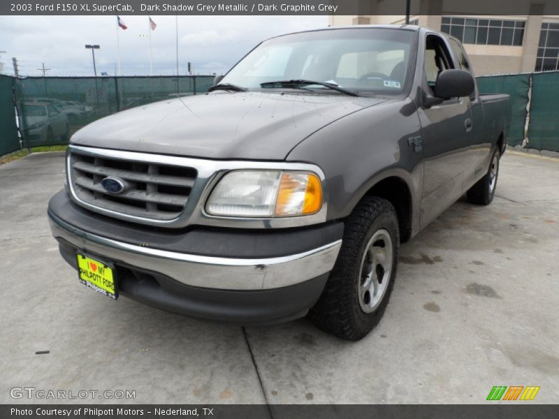 Dark Shadow Grey Metallic / Dark Graphite Grey 2003 Ford F150 XL SuperCab