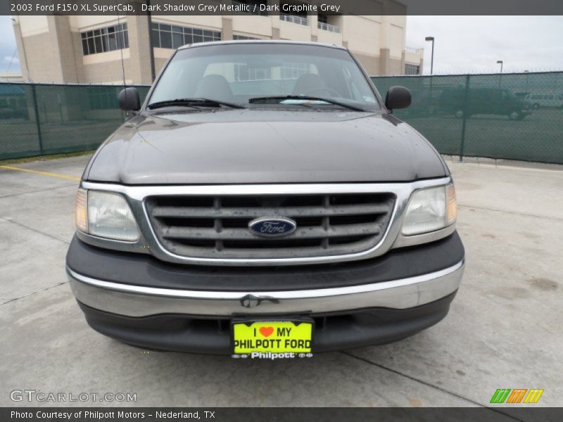 Dark Shadow Grey Metallic / Dark Graphite Grey 2003 Ford F150 XL SuperCab