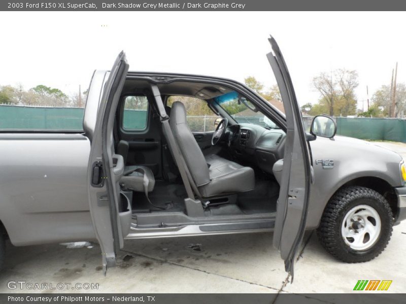 Dark Shadow Grey Metallic / Dark Graphite Grey 2003 Ford F150 XL SuperCab