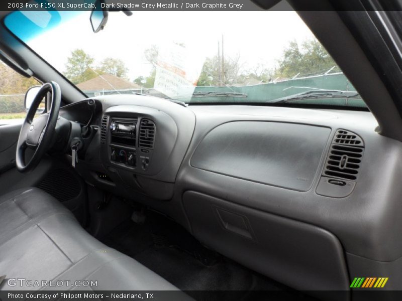 Dark Shadow Grey Metallic / Dark Graphite Grey 2003 Ford F150 XL SuperCab