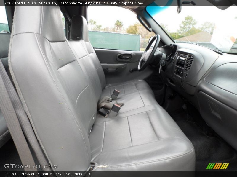 Dark Shadow Grey Metallic / Dark Graphite Grey 2003 Ford F150 XL SuperCab