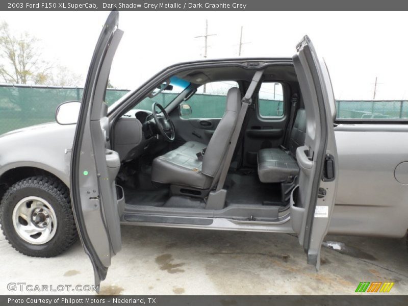 Dark Shadow Grey Metallic / Dark Graphite Grey 2003 Ford F150 XL SuperCab