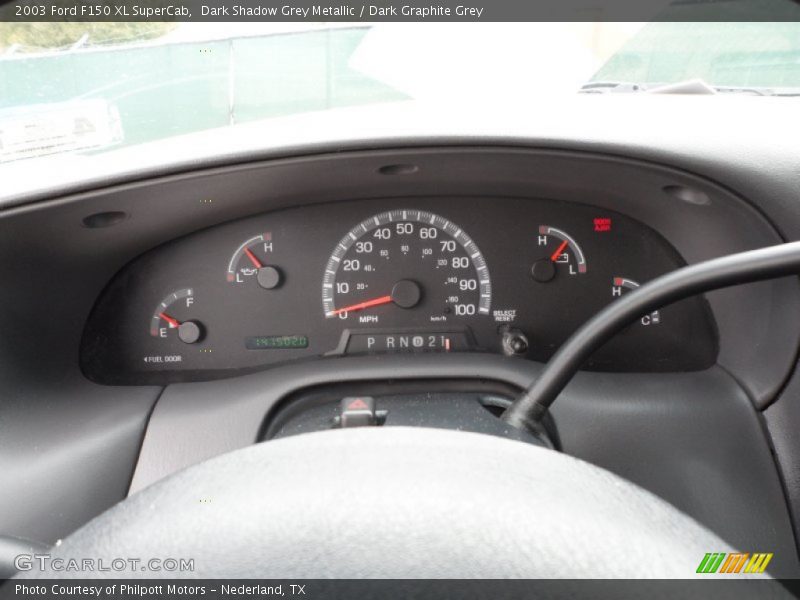 Dark Shadow Grey Metallic / Dark Graphite Grey 2003 Ford F150 XL SuperCab