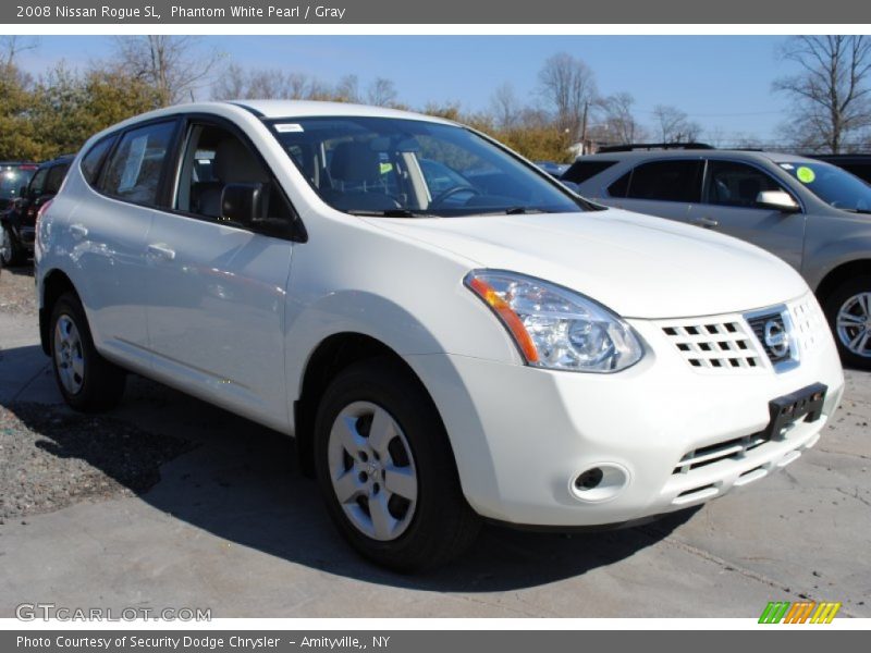 Phantom White Pearl / Gray 2008 Nissan Rogue SL