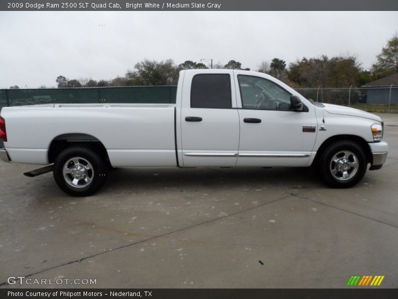 Bright White / Medium Slate Gray 2009 Dodge Ram 2500 SLT Quad Cab