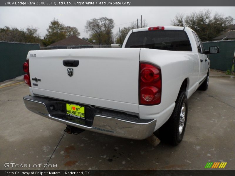 Bright White / Medium Slate Gray 2009 Dodge Ram 2500 SLT Quad Cab