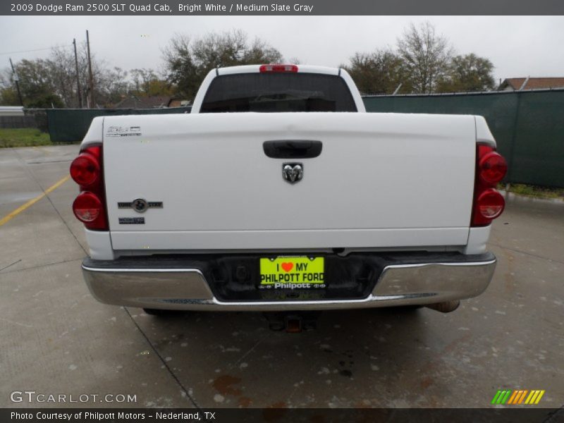 Bright White / Medium Slate Gray 2009 Dodge Ram 2500 SLT Quad Cab