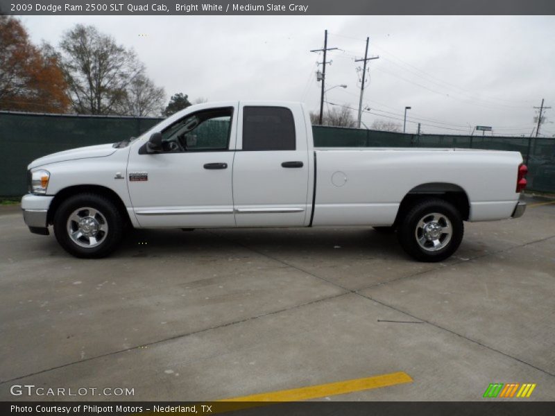 Bright White / Medium Slate Gray 2009 Dodge Ram 2500 SLT Quad Cab