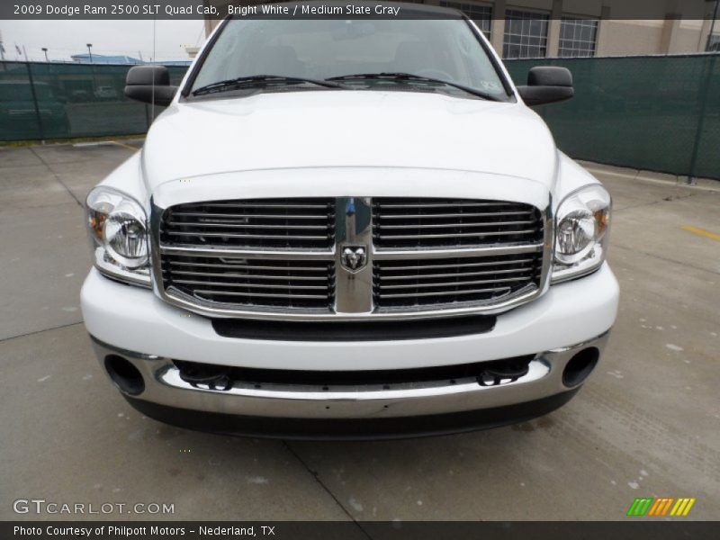 Bright White / Medium Slate Gray 2009 Dodge Ram 2500 SLT Quad Cab