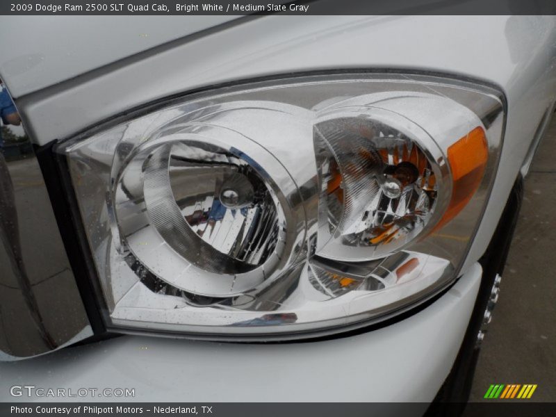 Bright White / Medium Slate Gray 2009 Dodge Ram 2500 SLT Quad Cab