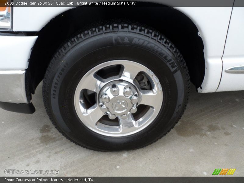 Bright White / Medium Slate Gray 2009 Dodge Ram 2500 SLT Quad Cab